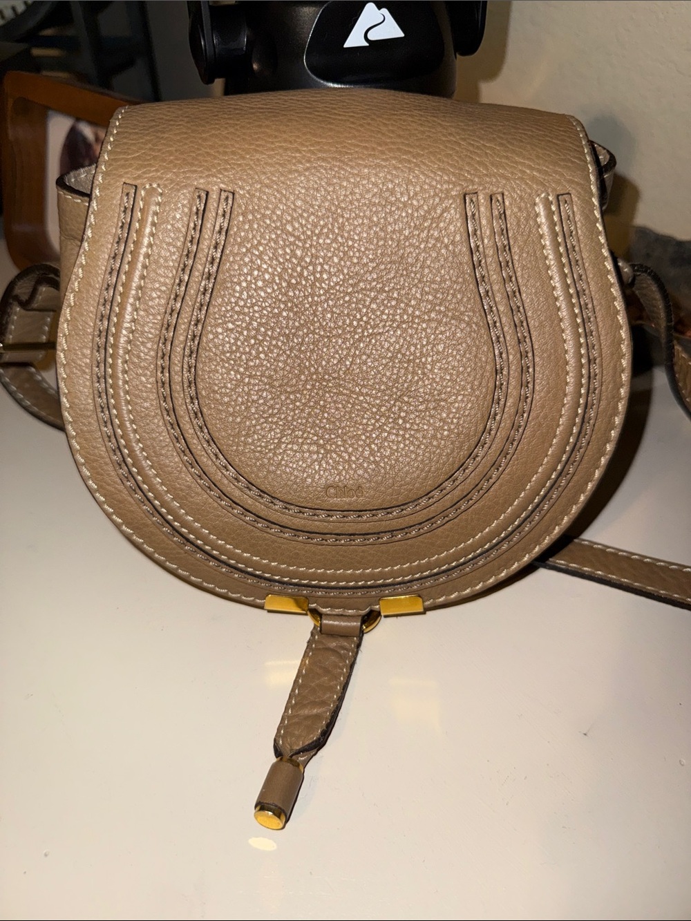Chloe soft leather Small Saddle Bag in Brown - Picture 2 of 10